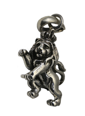 纯银狮子座项链复古吊坠