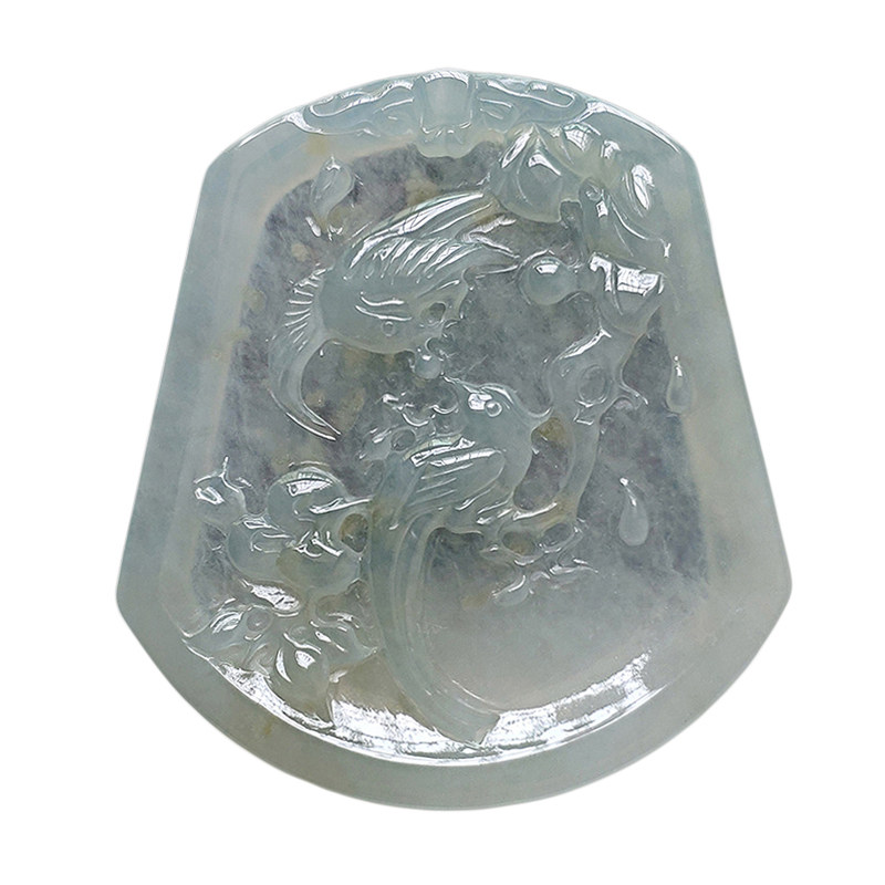 喜上眉梢冰种挂件花开富贵缅甸玉