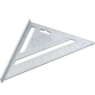 三角尺不锈钢多功能大码三角板高精度木工直角尺45°角尺铝合金