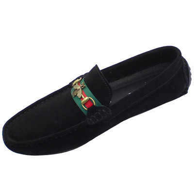 春秋新款豆豆鞋透气磨砂反绒英伦