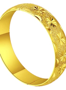 月牙宽面大气结婚仿黄金爱情手镯