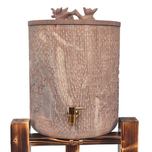 石缸木鱼石饮水机天然木鱼石水桶净水器/水缸矿化弱碱性矿物质桶