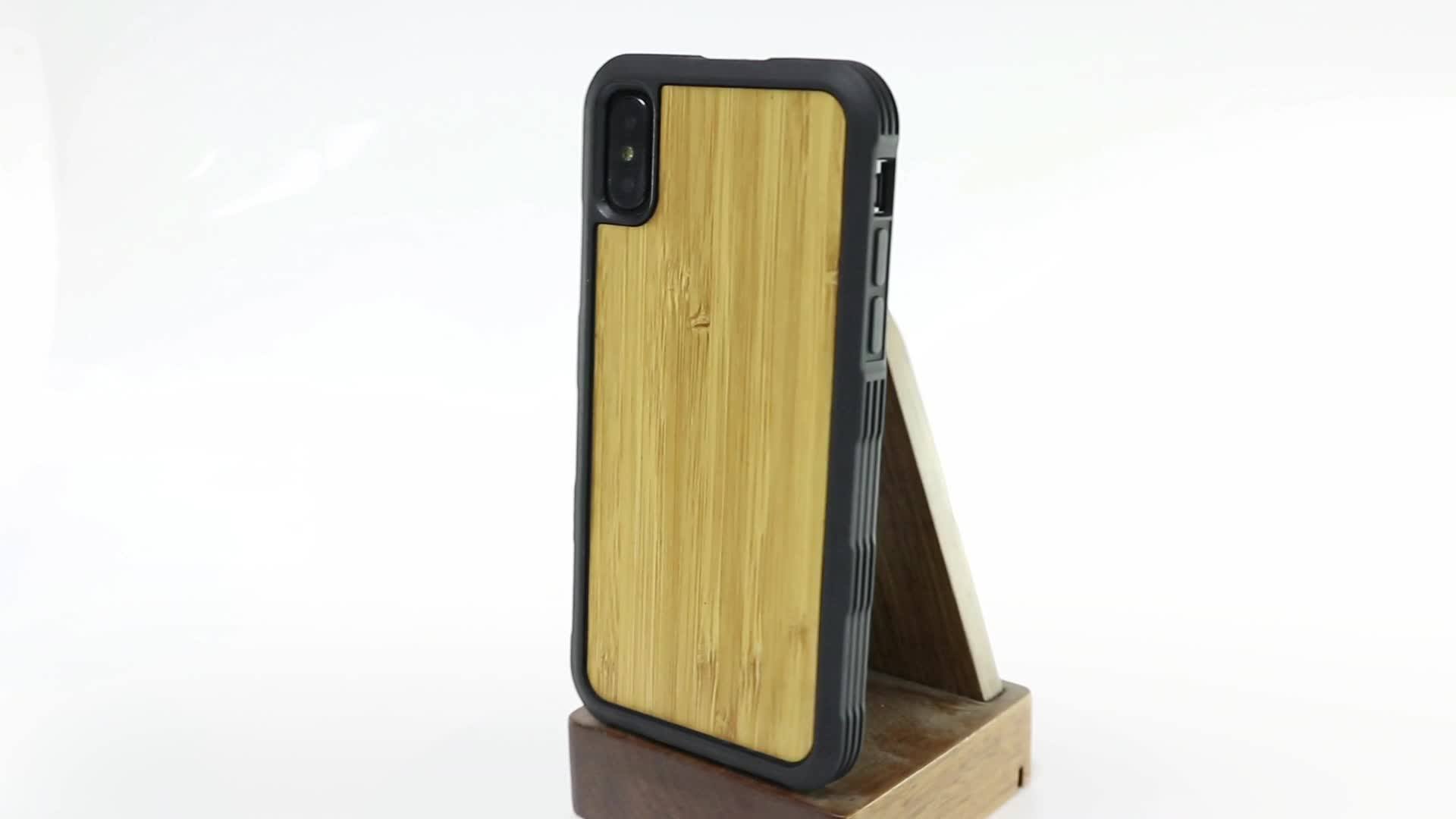 Mobile Phone Accessories Custom Natural Bamboo Wooden Case For Phone