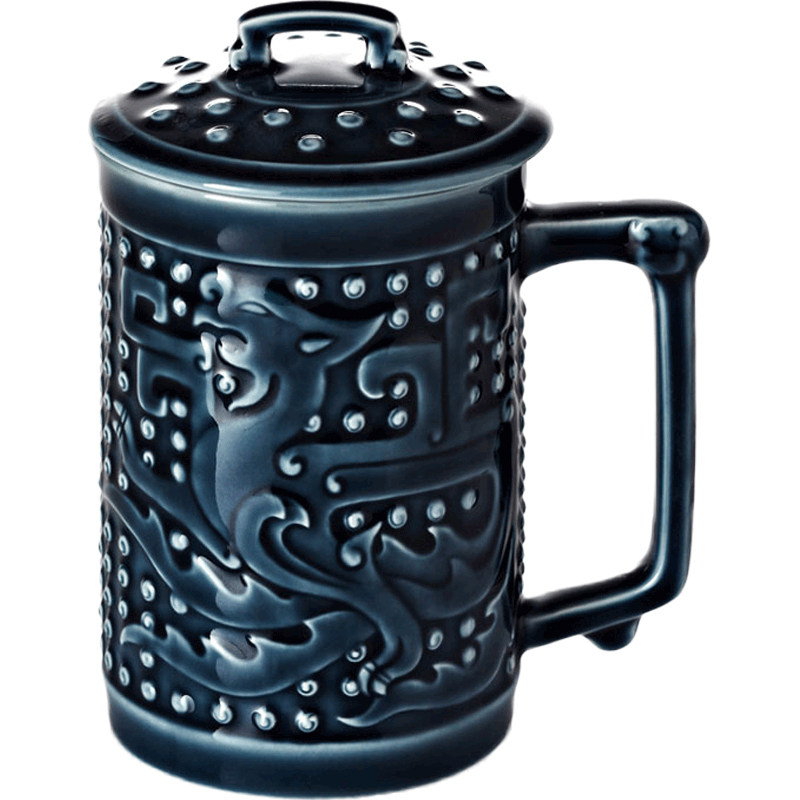 乾唐轩正品大小龙凤陶瓷泡茶杯