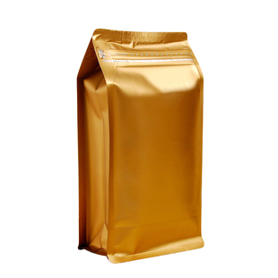 一磅咖啡包装袋10只磨砂铝箔袋八边封袋自封袋气阀袋咖啡豆包装袋