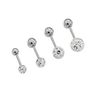 细针百搭白钻耳骨钉耳钉钛钢耳骨环简约小耳朵软骨款日韩螺丝款