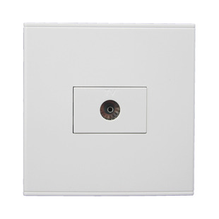 86型一位电视插座面板 单口电视面板 TV有线电视插座模块组合面板