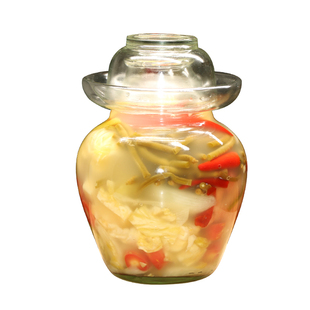 四川泡菜坛子玻璃加厚5无铅腌菜缸20透明密封咸菜罐8家用10酸菜斤