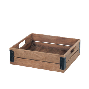 MountainLiving进口收纳箱子老柚木家具实木工具整理箱小号储物箱