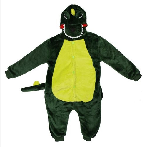 包邮可爱小粉猪儿童连体睡衣女中大童冬法兰绒动物卡通男孩家居服