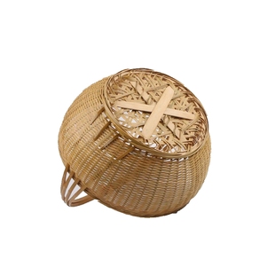 精编手工竹篮 手提篮 菜篮 瓜果蔬菜篮 全竹青编织竹筐 环保竹编