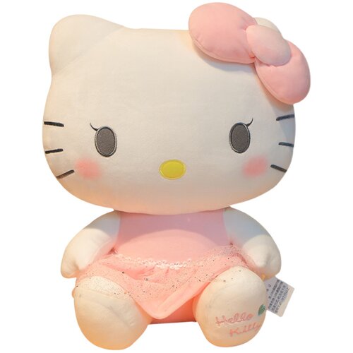 正版凯蒂猫咪玩偶抱睡公仔可爱毛绒玩具女孩KT猫娃娃睡觉女生抱枕
