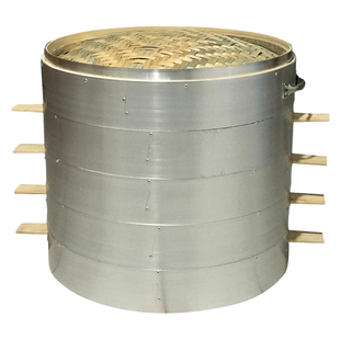 43 52铝合金蒸笼竹制不锈钢商用家用食堂用加厚蒸包子蒸馒头怀宁