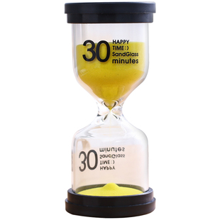 沙漏计时器儿童防摔刷牙3三分钟30摆件60半小时流沙计时创意漏沙