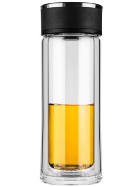 万象正品带滤网v23双层玻璃杯