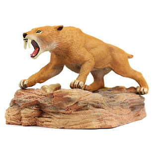 冰河世纪猛犸象小长毛象动物模型剑齿虎实心塑胶儿童男孩玩具摆件