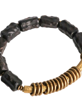 曲尾花朋克个性复古嘻哈酷木手链