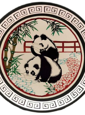 中国风特色熊猫剪纸相框摆件家居相框台中式传统手艺品挂件礼品