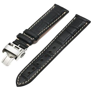 浪琴表带真皮原装美洲鳄鱼皮适用于八针月相军旗名匠手表带男女士