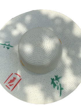 夏季大沿钓鱼防晒田地务农草帽