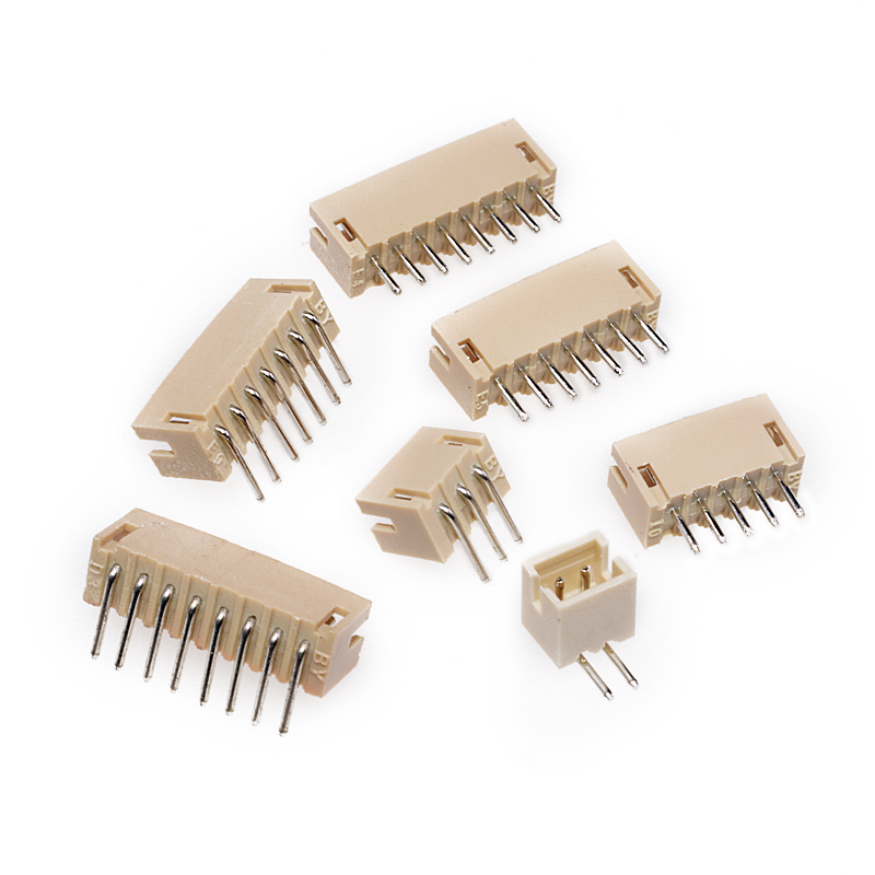 ZH1.5MM直针弯针座连接器 PCB焊板插座 2p 3 4 5 6 7 8P座子