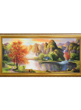 横版风景墙壁办公室客厅装饰画