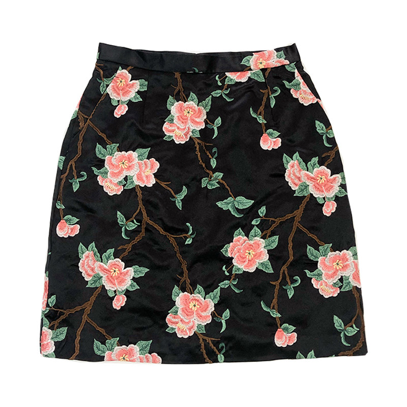 气质有型~定制百搭中式绣花A型显瘦半裙短裙女春夏