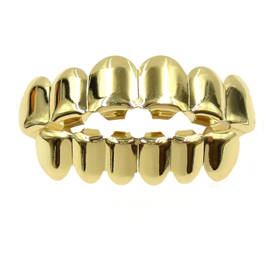 hiphop嘻哈枪黑色小丑joker同款说唱teeth grillz镀金牙套大金牙