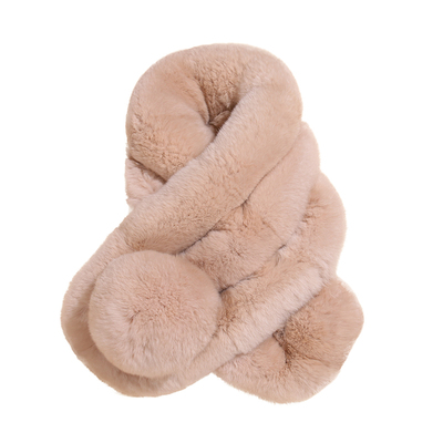 新款獭兔毛围巾女冬季保暖加厚