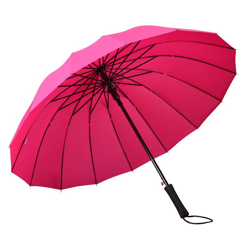 顾得单人纯色16骨雨伞素色长柄晴雨伞商务印刷LOGO伞晴雨两用结实