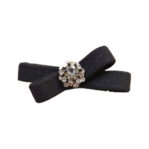 千鸟格布艺蝴蝶结进口水钻头绳发绳皮筋饰品弹簧夹发夹马尾夹