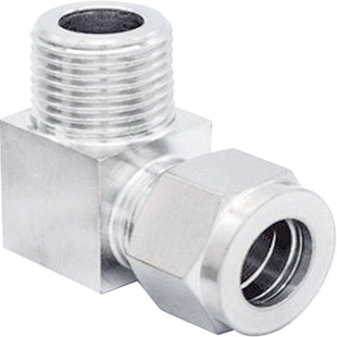 304不锈钢双卡套式接头弯头终端316直角L型90度气源仪表管免焊接