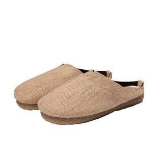 大理民族风草编牛筋底手工草鞋亚麻女士休闲包头女生拖鞋秀气半拖