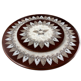 大圆桌布圆茶几盖巾北欧美式中式圆形台布桌垫布艺花边凤尾蕾丝