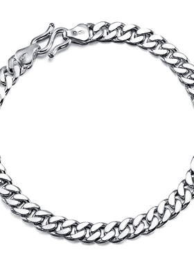 刻字手链芭丽娜纯银简约男