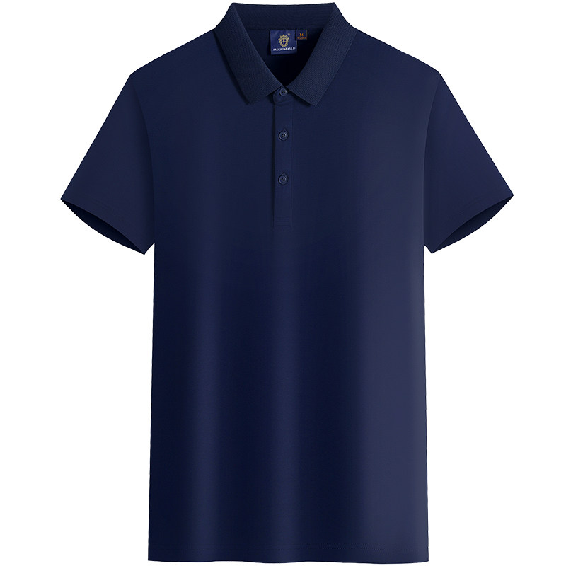 男纯棉翻领POLO衫T恤定制短袖企业工作服广告衫订做大码印字LOGO