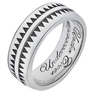 高桥锯齿戒指高桥风格S925纯银戒子网红复古情侣个性指环潮