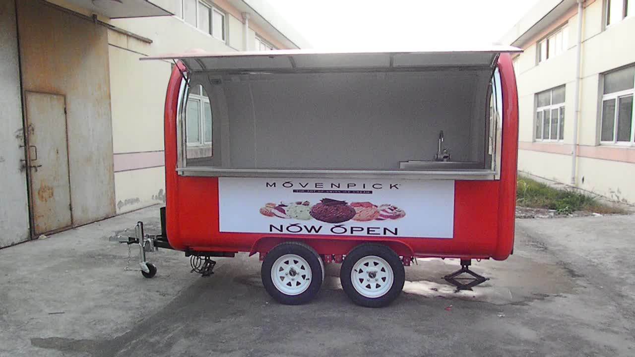 Luxury Vans Shawarma Burners Gyros Grill Food Van For Sale With Wheels