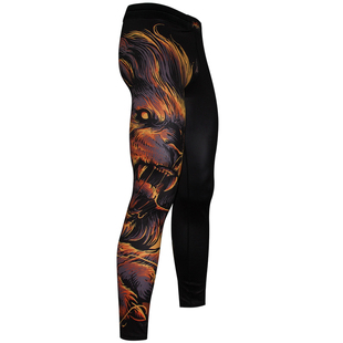 尚武MMA紧身长裤原创新品怒吼雄狮 BJJ巴西格斗训练柔术防磨裤