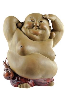 石湾陶瓷公仔大师工艺家居门摆件