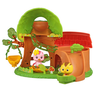 奥迪双钻萌鸡小队玩具可动音乐款朵朵大宇欢欢麦奇套装树屋大冒险