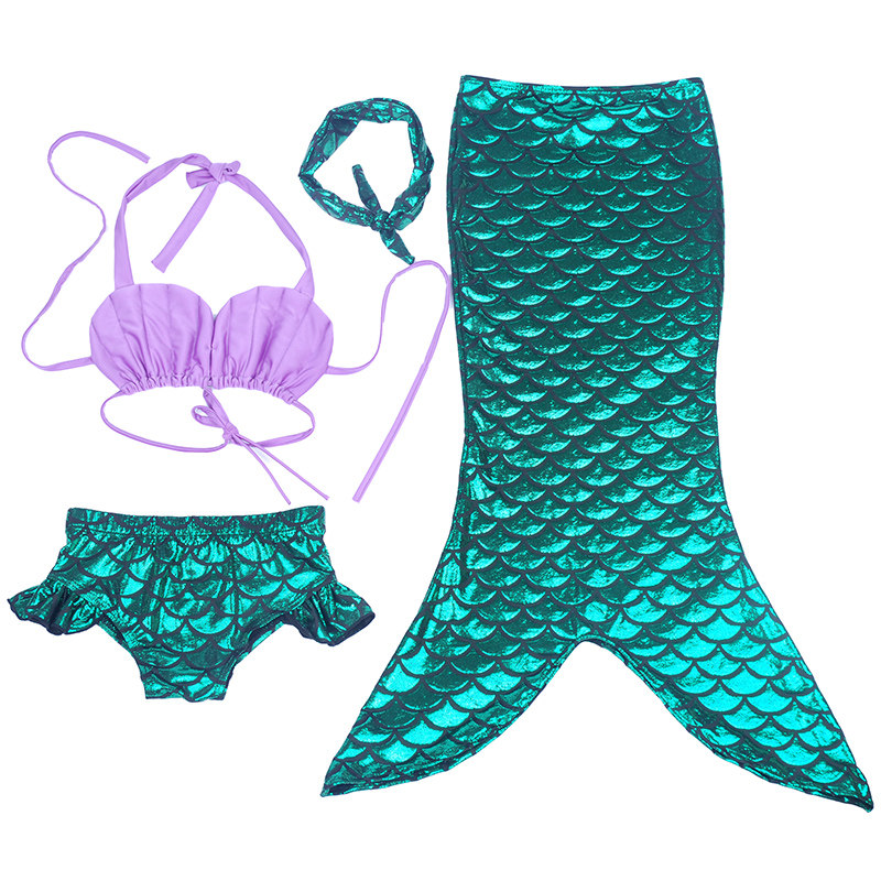 服装女童公主海滩分体美人鱼泳衣