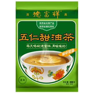 德富祥油茶面陕西果仁油茶食品油茶早餐代餐粉五仁甜400g*2袋