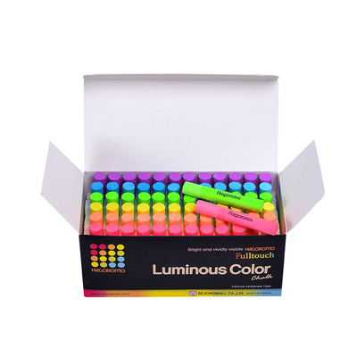 日本韩国羽衣HAGOROMO72支荧光彩色粉笔无尘安全儿童涂鸦板报包邮