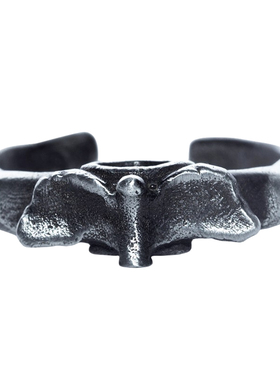 白木黑冰原创设计肋骨女男戒指