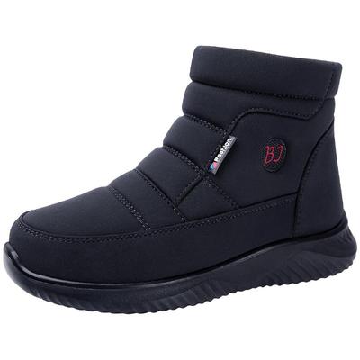 老北京布鞋冬女雪地靴子加绒棉鞋