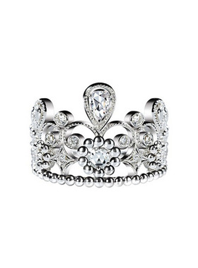 巴洛克复古戒指纯银黄金王冠