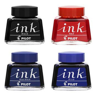 日本进口Pilot百乐墨水钢笔用INK-30非碳素黑色蓝色墨蓝教师用30/70/350ml学生用不堵笔墨液