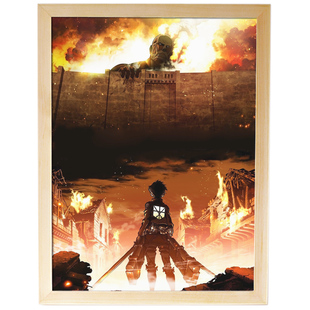 进击的巨人艾伦三笠利威尔兵长动漫周边海报挂画挂件摆件生日礼物