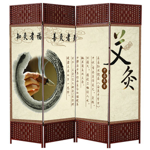 定制中式屏风隔断时尚现代简约客厅玄关折叠实木移动卧室养生折屏